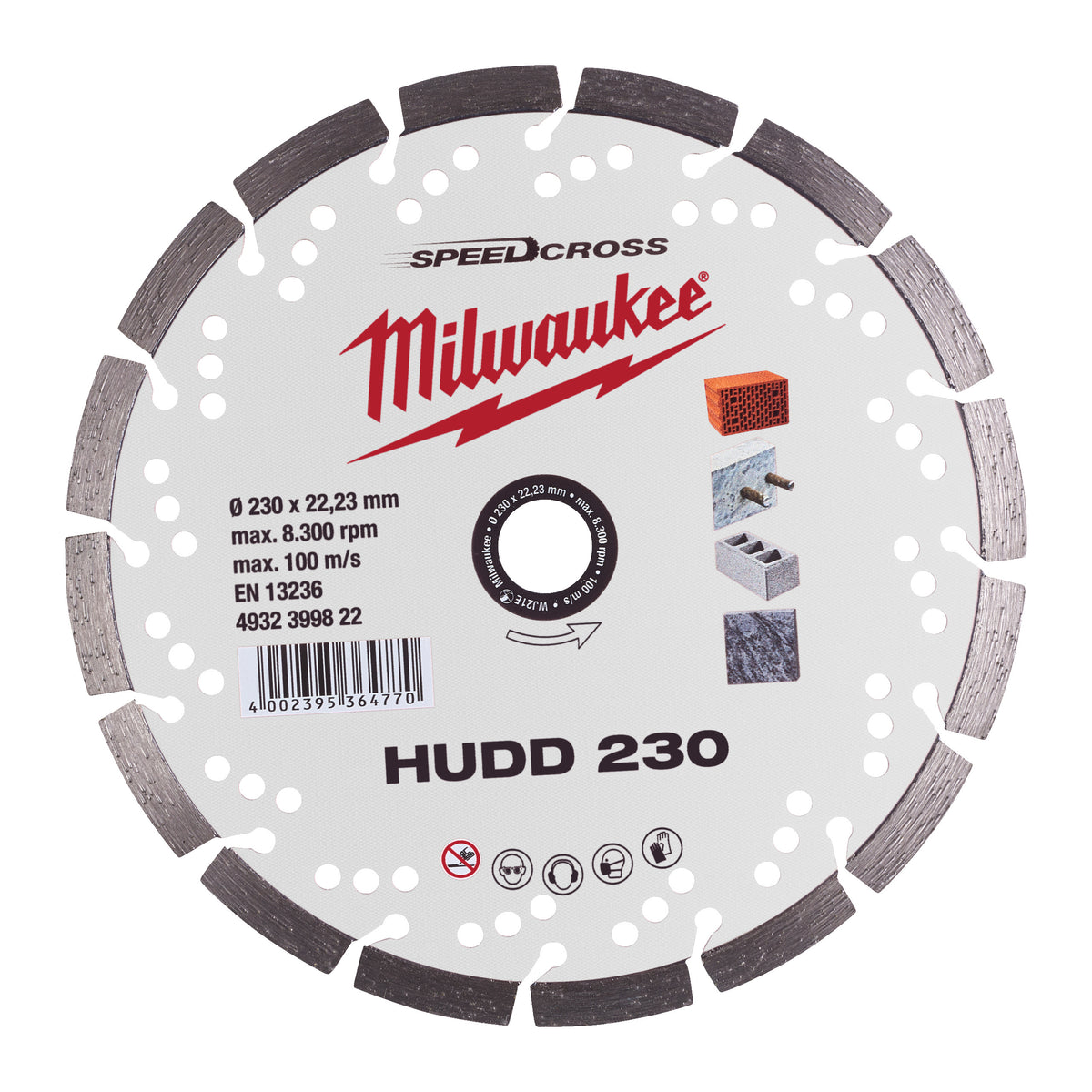 Milwaukee Speedcross Diamanttrennscheibe HUDD 230 mm – Produktbild 1