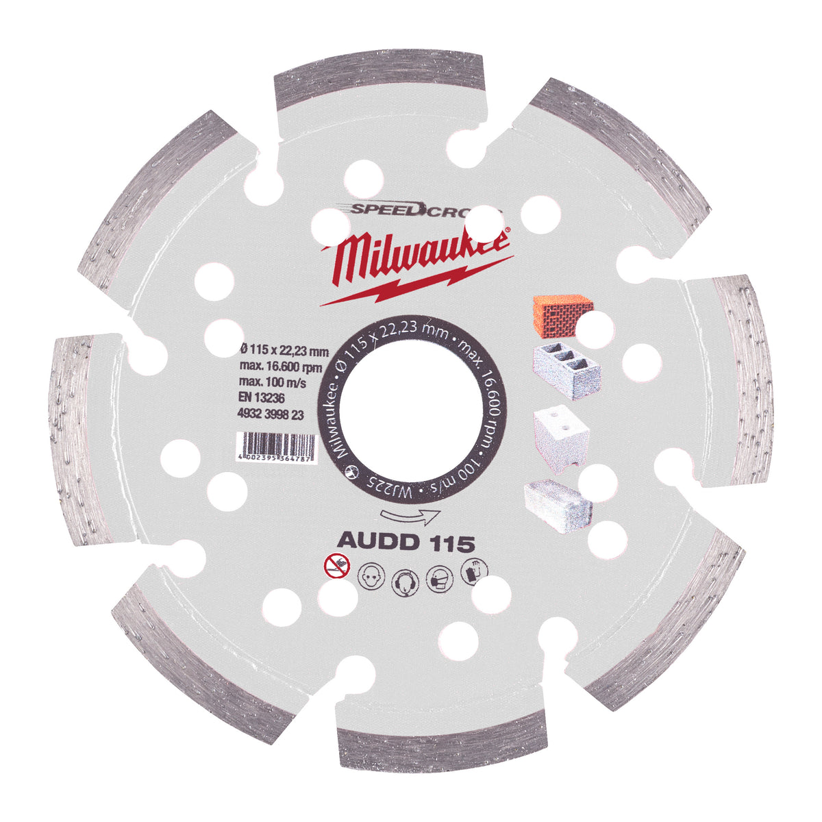 Milwaukee Speedcross Diamanttrennscheibe AUDD 115 mm – Produktbild 1
