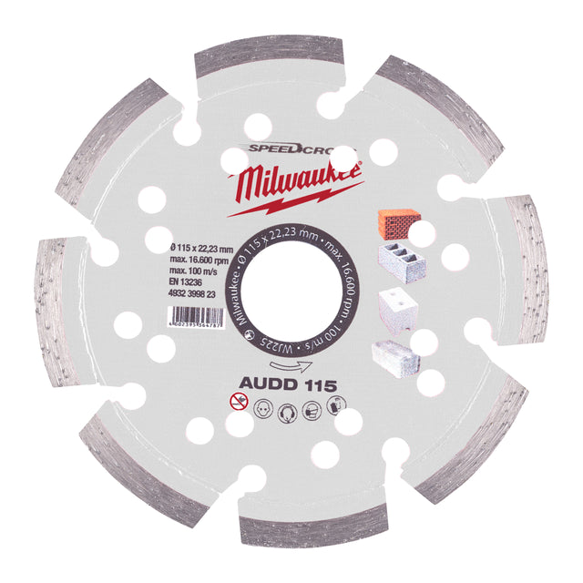 Milwaukee Speedcross Diamanttrennscheibe AUDD 115 mm – Produktbild 1