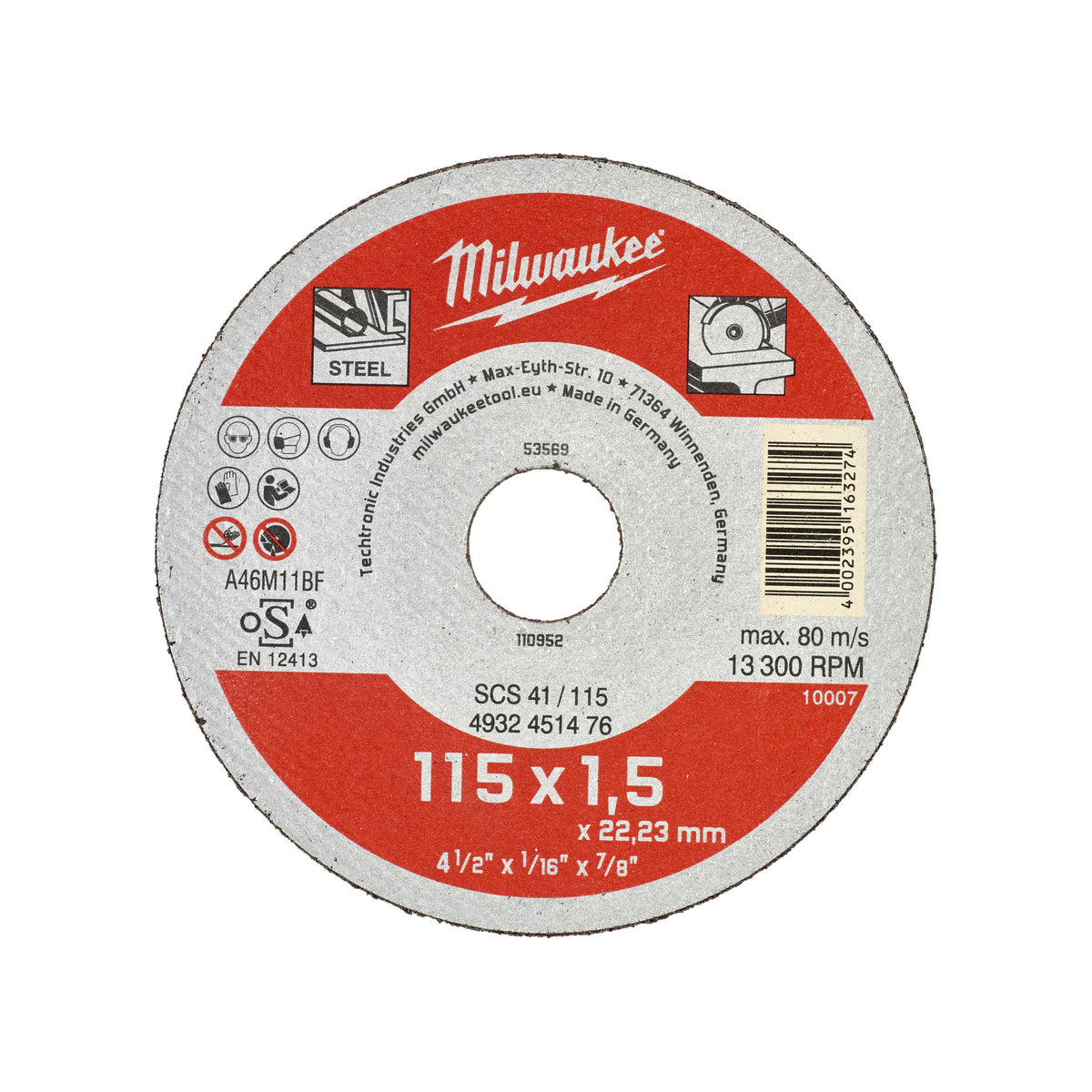 Milwaukee Metalltrennscheibe Contractor 115 mm – Produktbild 2