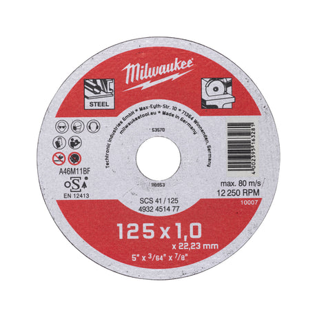 Milwaukee Metalltrennscheibe Contractor 125 mm – Produktbild 1