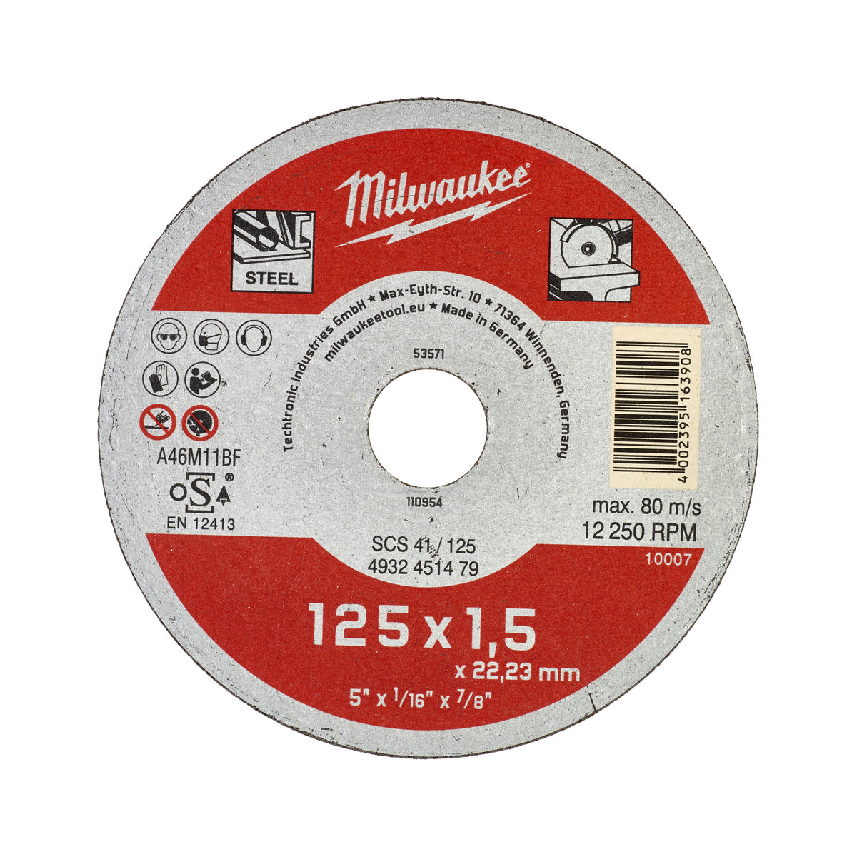 Milwaukee Metalltrennscheibe Contractor 125 mm – Produktbild 2