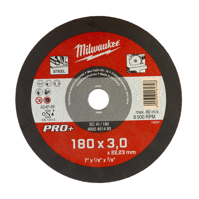 Milwaukee Metalltrennscheibe PRO+ 180 mm – Produktbild 1