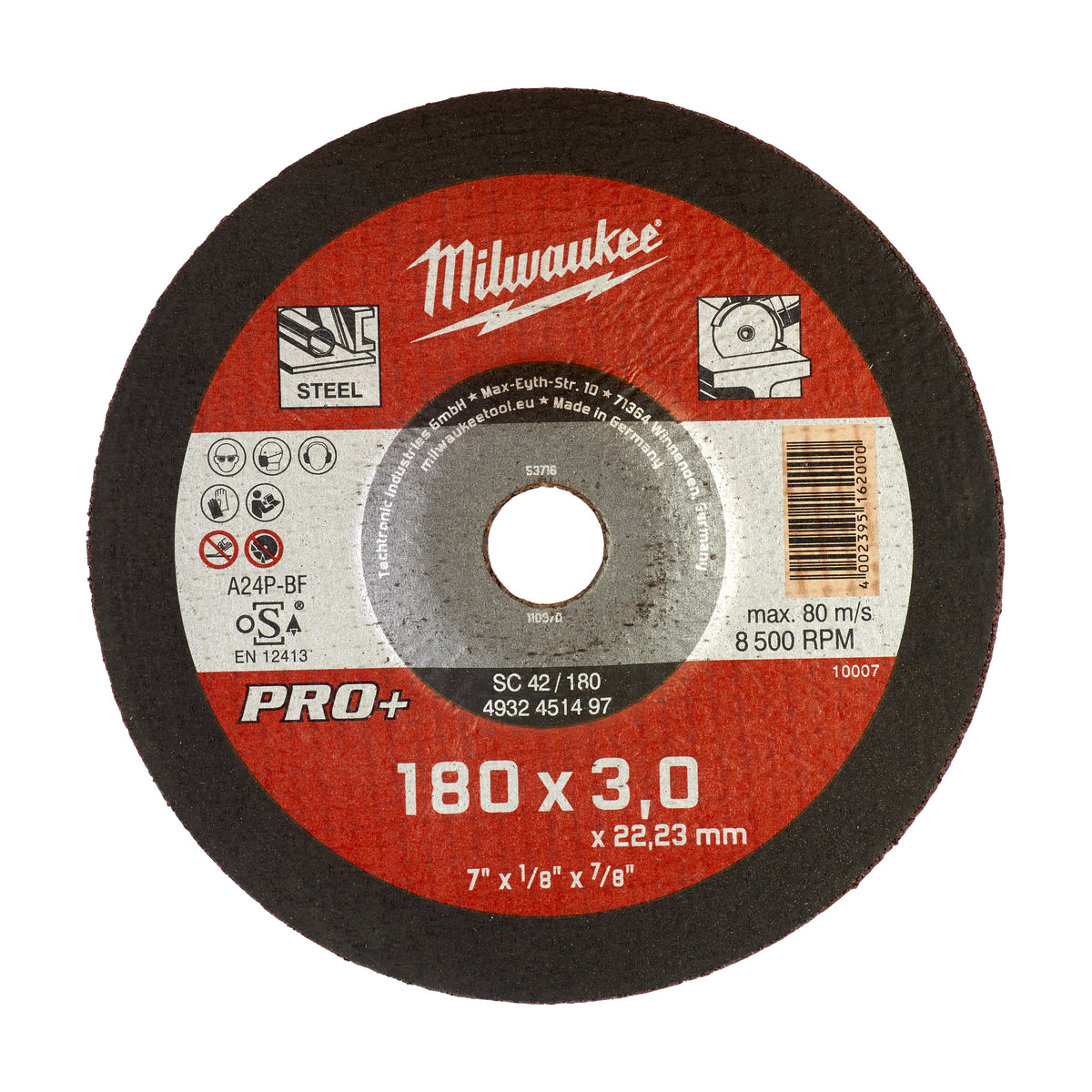 Milwaukee Metalltrennscheibe PRO+ 180 mm – Produktbild 2