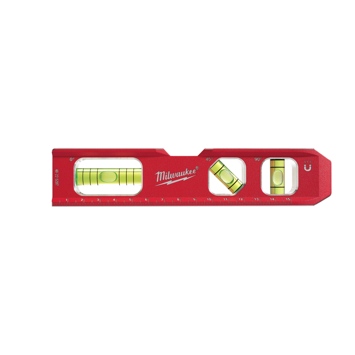Milwaukee Wasserwaage Torpedo kompakt 45° 17 cm lang magnetisch – Produktbild 1