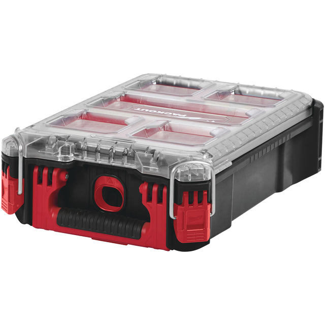 Milwaukee PACKOUT Organiser Compact, inkl. Sortierboxen 250 x 380 x 120 mm – Produktbild 1