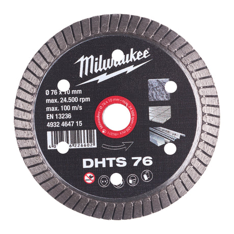 Milwaukee Diamanttrennscheibe DHTS 76 mm – Produktbild 1