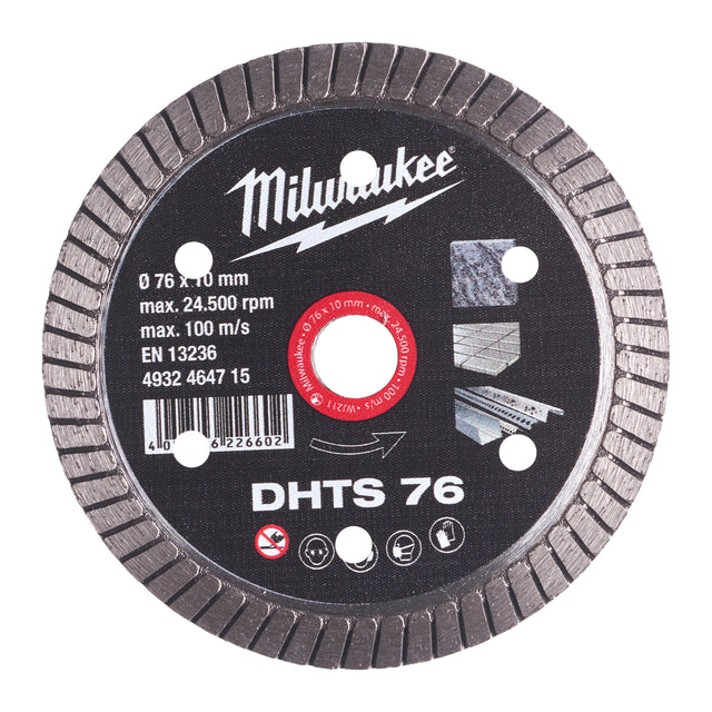 Milwaukee Diamanttrennscheibe DHTS 76 mm – Produktbild 1