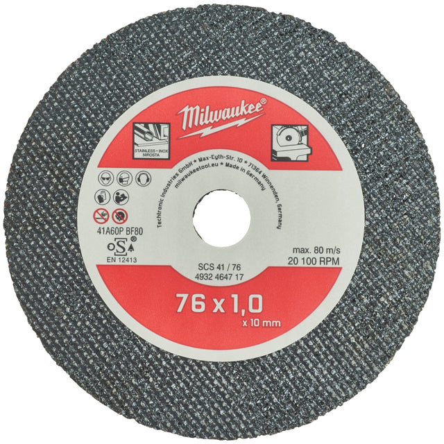 Milwaukee Metalltrennscheibe SCS41 76 mm – Produktbild 1