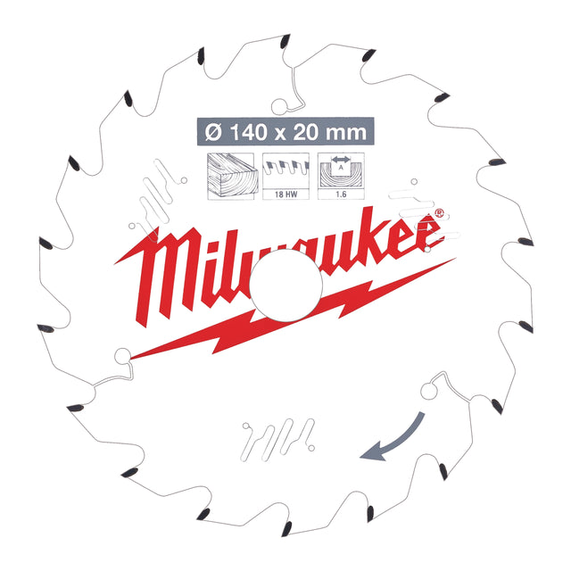 Milwaukee Kreissägeblatt Holz für Handkreissägen Ø 235 x 30 mm Z36 Wechselzahn – Produktbild 1