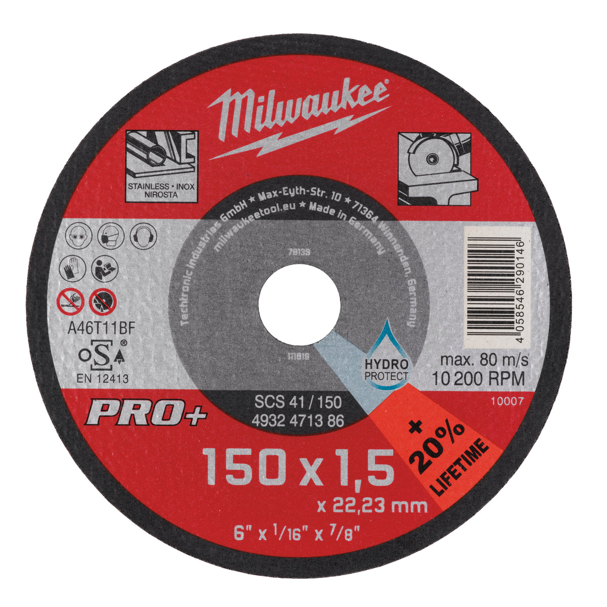 Milwaukee Metalltrennscheibe PRO+ 150 mm – Produktbild 1