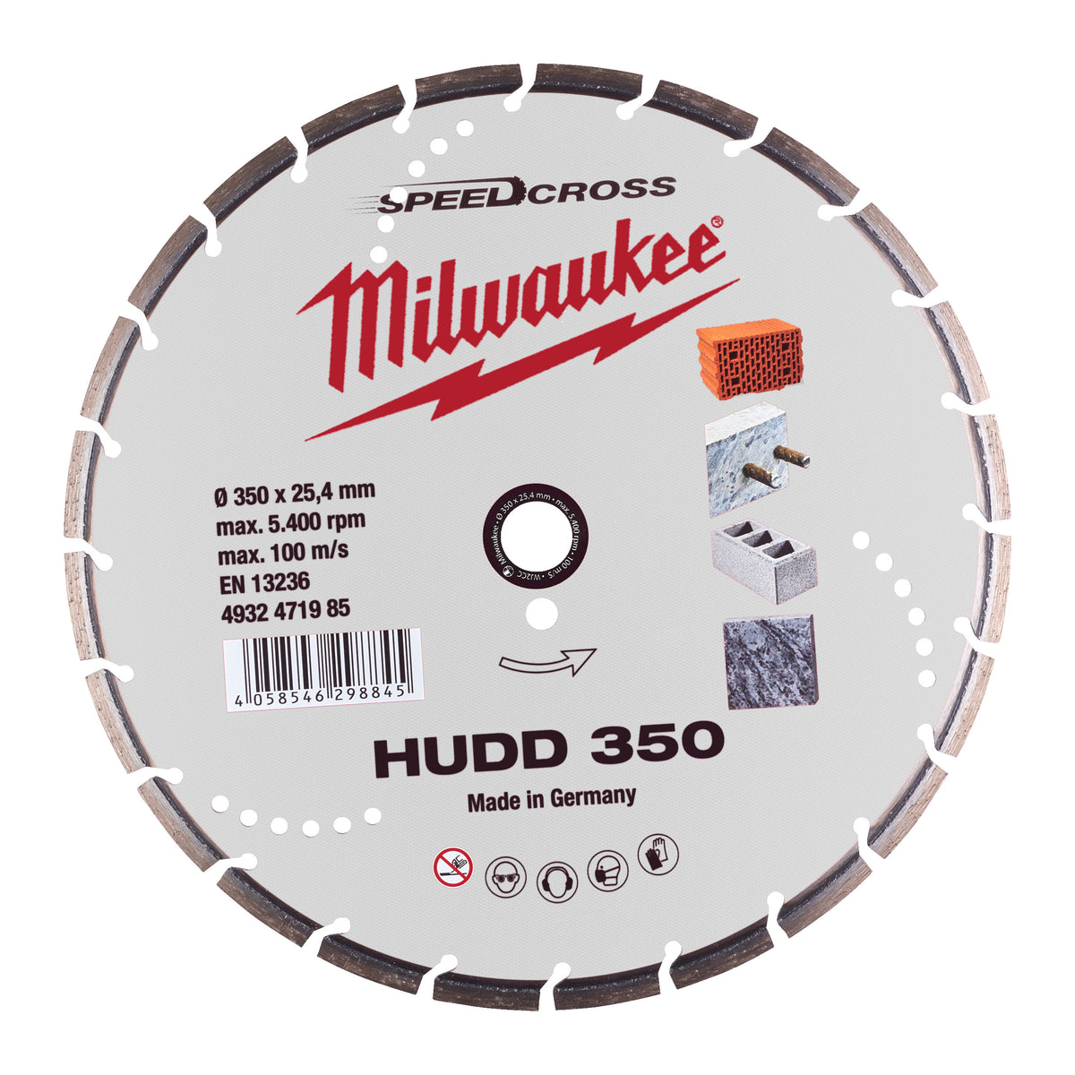 Milwaukee Speedcross Diamanttrennscheibe HUDD 350 mm – Produktbild 1