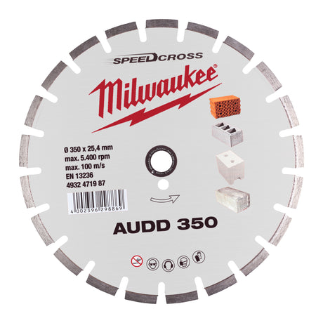 Milwaukee Speedcross Diamanttrennscheibe AUDD 350 mm – Produktbild 1