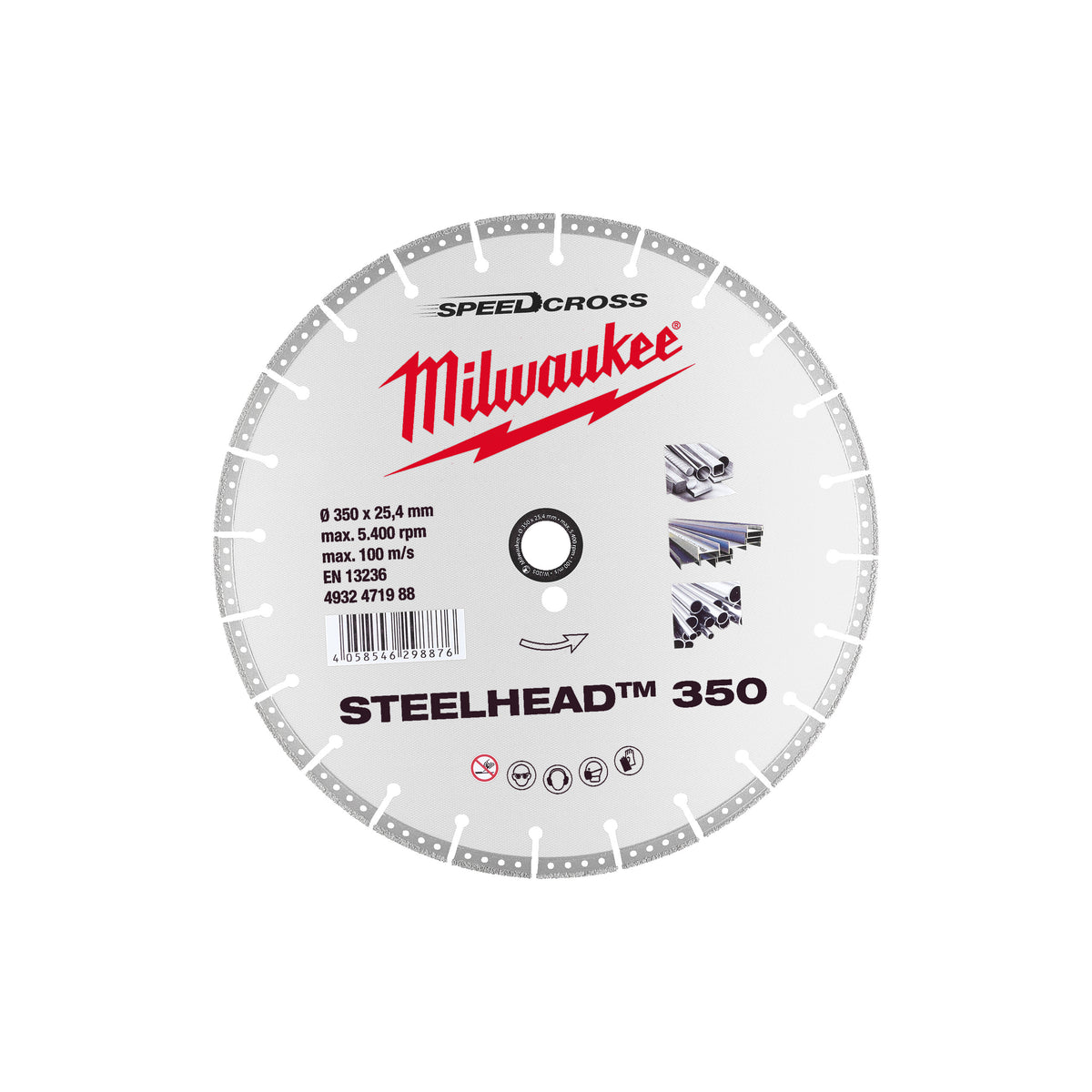 Milwaukee Diamanttrennscheibe DH STEELHEAD 350 mm – Produktbild 1