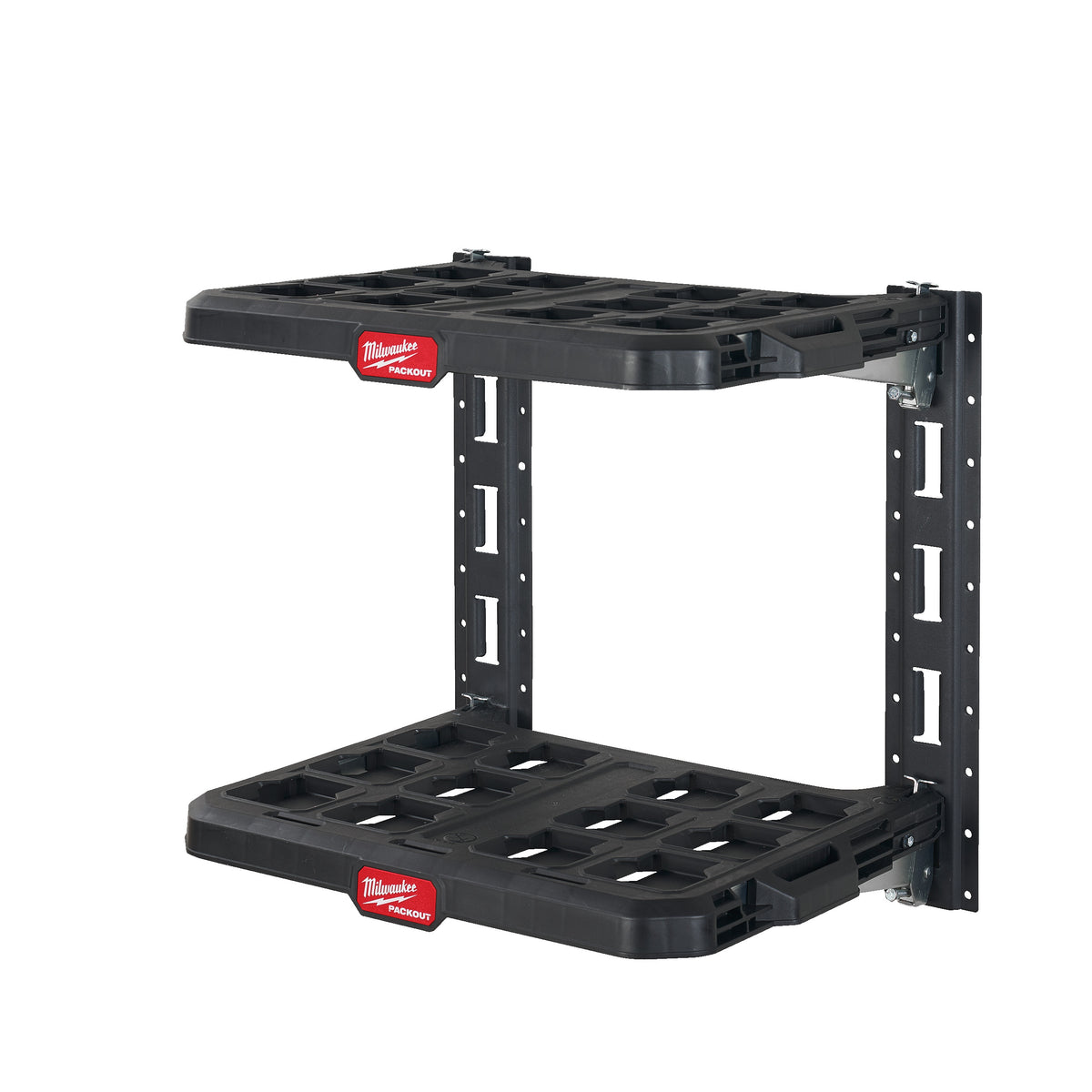 Milwaukee PACKOUT Schienensystem-Set zur Wandmontage 2 Wandhalterungen, 2 Grundplatten - 4932472127
