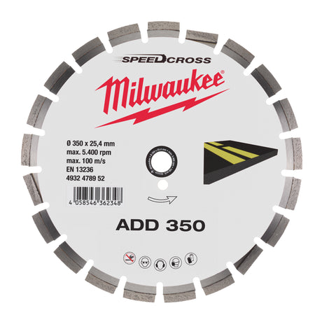 Milwaukee Diamanttrennscheibe Asphalt ADD 350 mm – Produktbild 1