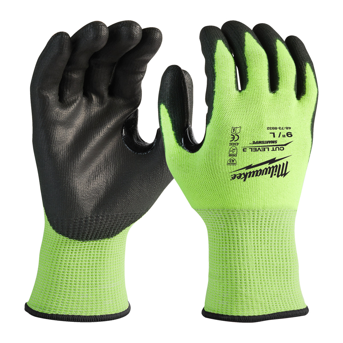 Milwaukee Hi-Vis Schnittschutzhandschuhe Klasse 3/C 144er Pack – Produktbild 2