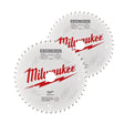 Milwaukee Sägeblatt Holz für Kapp- und Gehrungssägen Doppelpack 216/30 mm Z48 Wechselzahn negativ u. 216/30 mm Z60 Wechselzahn negativ – Produktbild 1