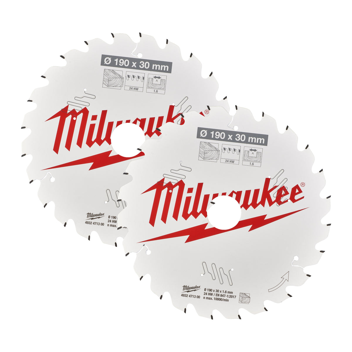 Milwaukee Kreissägeblatt Holz für Handkreissägen Ø 190 x 30 mm Z24 Wechselzahn – Produktbild 2
