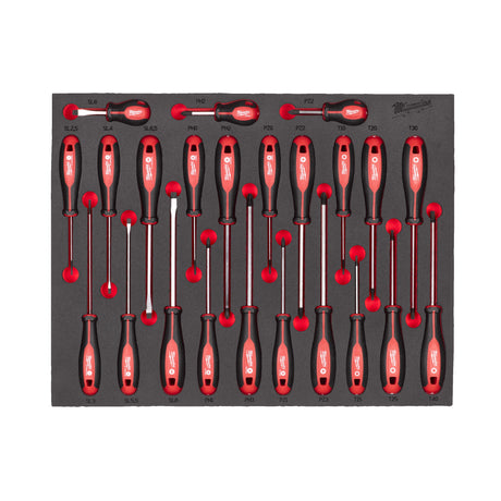 Milwaukee Tri-Lobe Schraubendreher Einlage 23-teilige Einlage für Werkstattwagen 78 cm – Produktbild 1