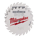 Milwaukee Kreissägeblatt Holz für Akku-Handkreissägen Ø 165 x 15.87 mm Z24 Wechselzahn – Produktbild 2