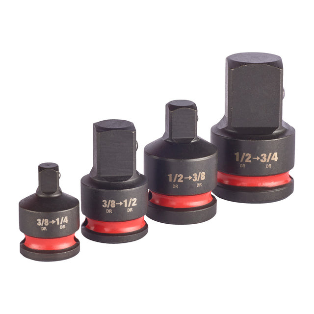 Milwaukee SHOCKWAVE Adapter Set 4-teilig. – 3/8" und 1/2" – Produktbild 1