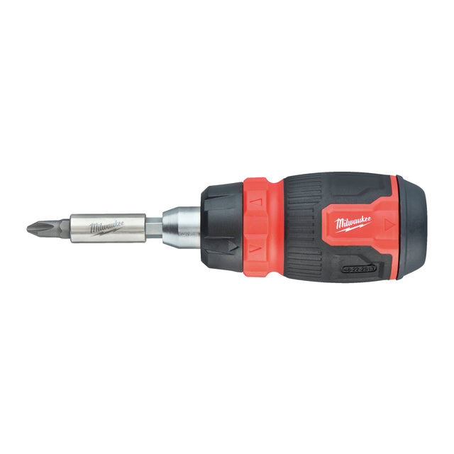 Milwaukee Multi-Bit Schraubendreher mit Ratschenfunktion Stubby inkl. 7 Bits PH/PZ/TX/SL – Produktbild 1