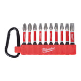 Milwaukee SHOCKWAVE Carabiner-Set 1 – 10-teilig PH/PZ/TX – Produktbild 1