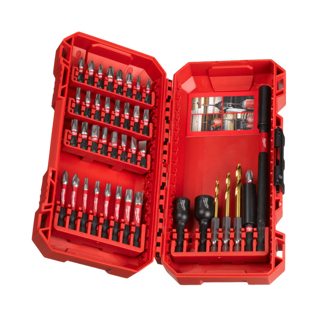 Milwaukee SHOCKWAVE Set Bohren und Schrauben – 40-teiliges Set in PACKOUT kompatibler Kassette – Produktbild 1