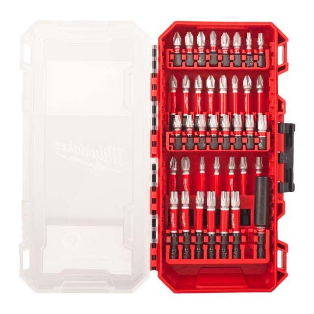 Milwaukee SHOCKWAVE Set Schrauben – 38-teiliges Set in PACKOUT kompatibler Kassette – Produktbild 1