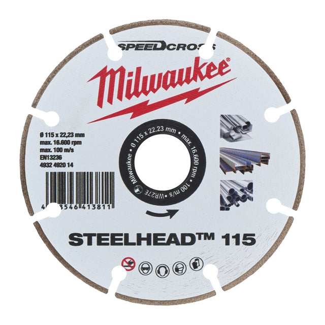 Milwaukee Diamanttrennscheibe DH STEELHEAD 115 mm – Produktbild 1