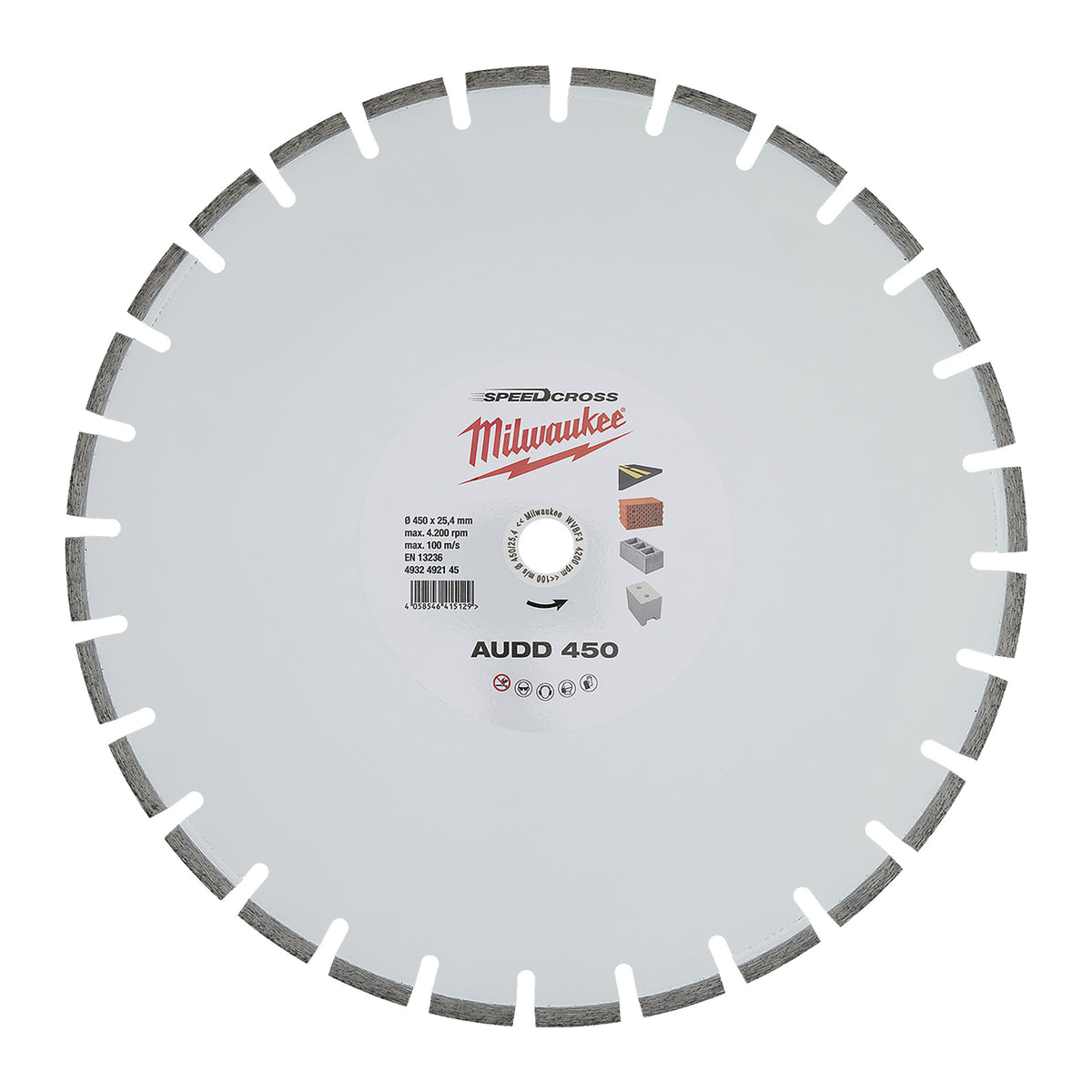 Milwaukee Speedcross Diamanttrennscheibe AUDD 450 mm – Produktbild 1