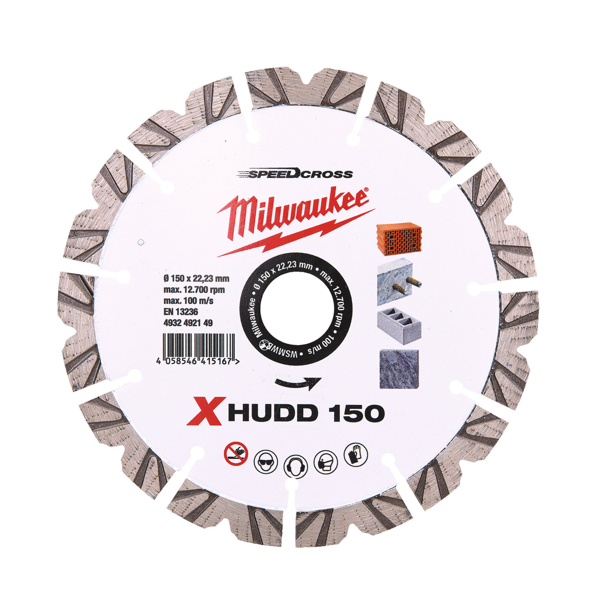 Milwaukee Speedcross Diamanttrennscheibe XHUDD 150 mm – Produktbild 1