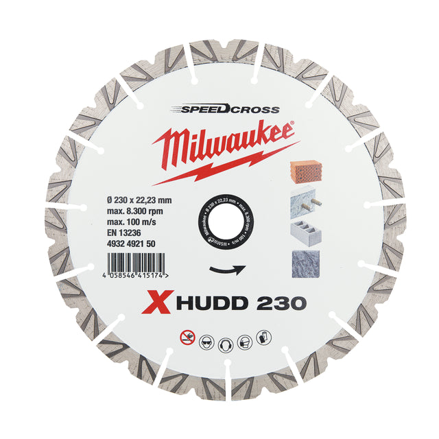 Milwaukee Speedcross Diamanttrennscheibe XHUDD 230 mm – Produktbild 1