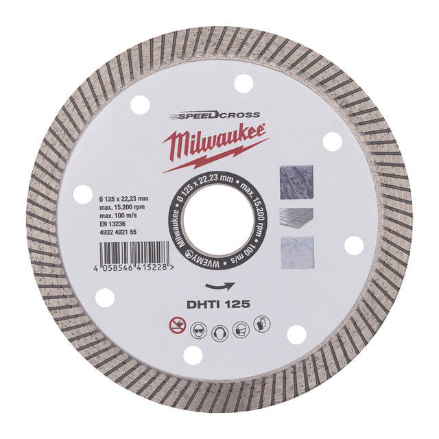 Milwaukee Speedcross Diamanttrennscheibe DHTi 125 mm – Produktbild 1