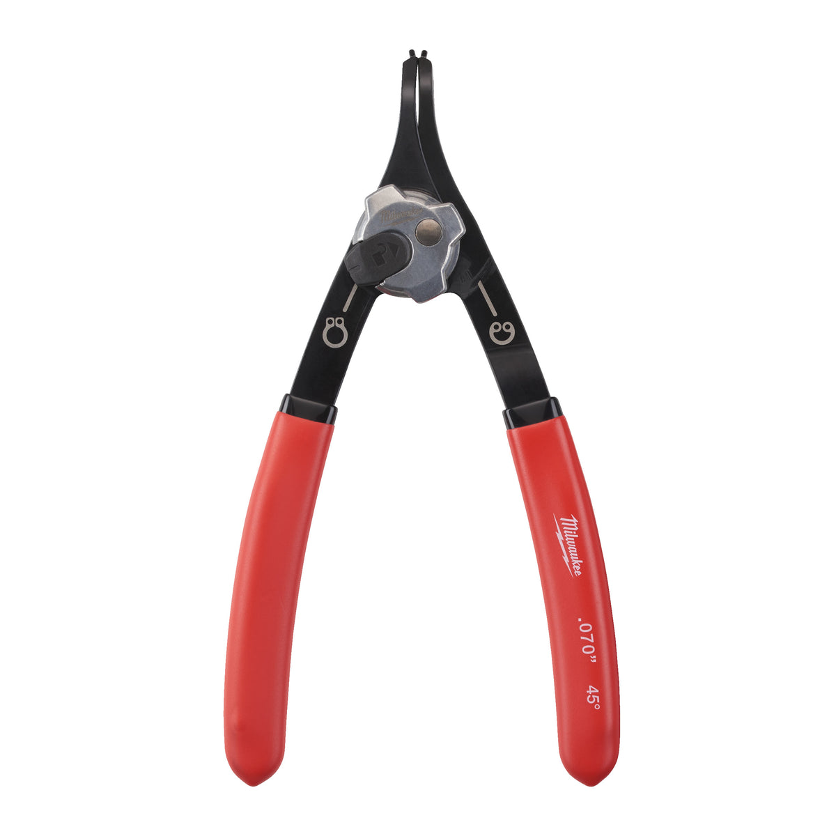 Milwaukee Sicherungsringzange für Wellen und Bohrungen 45° gekröpft, 1.8 mm Spitze, für Größe A2/J2 – Produktbild 1
