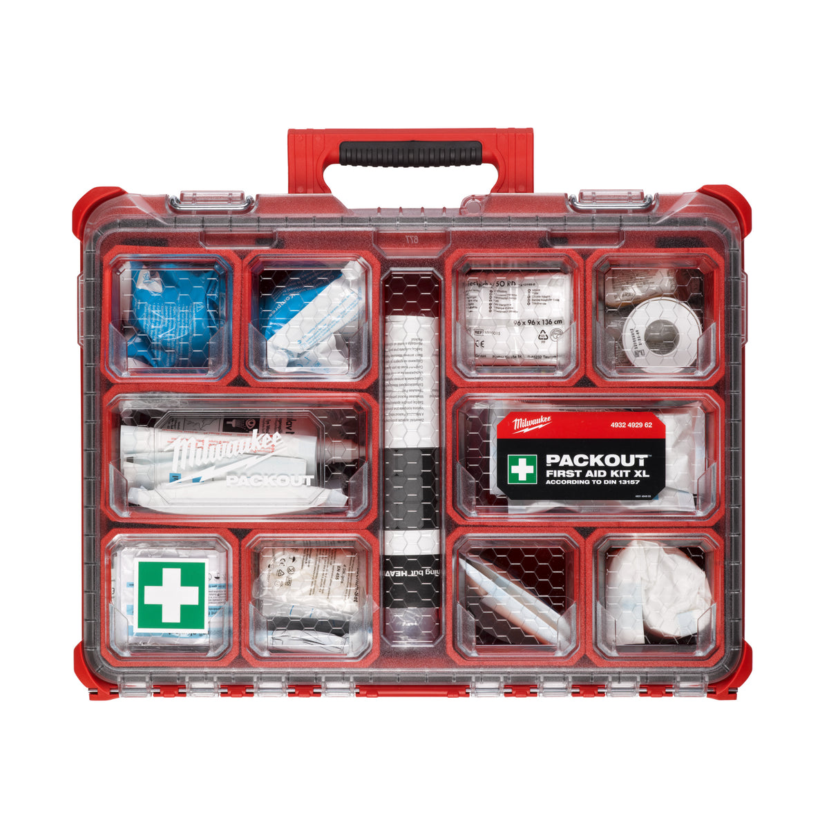 Milwaukee PACKOUT Erste-Hilfe-Kit XL im PACKOUT Organiser DIN 13157 – Produktbild 1