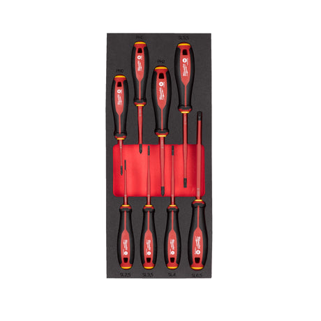 Milwaukee Tri-Lobe VDE Schraubendreher Einlage 8-teilige Einlage für Werkstattwagen 78 cm – Produktbild 1