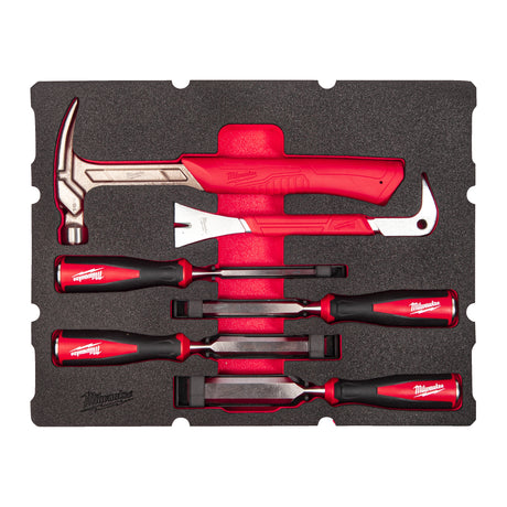 Milwaukee Holzbearbeitungs-Werkzeug Einlage 6-teilige Einlage für PACKOUT Koffer mit Schubladen – Produktbild 1