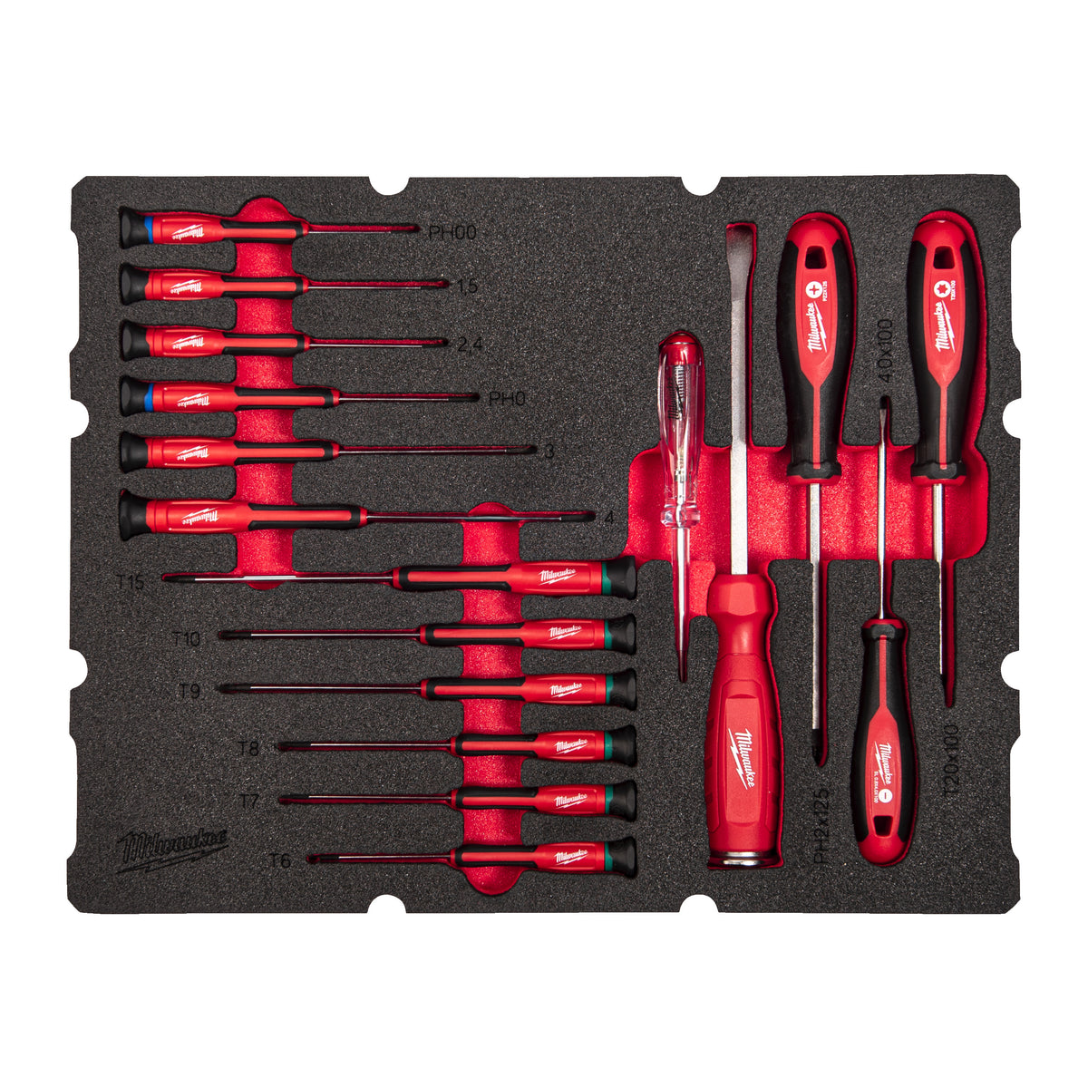 Milwaukee Feinschraubendreher Einlage 17-teilige Einlage für PACKOUT Koffer mit Schubladen – Produktbild 1