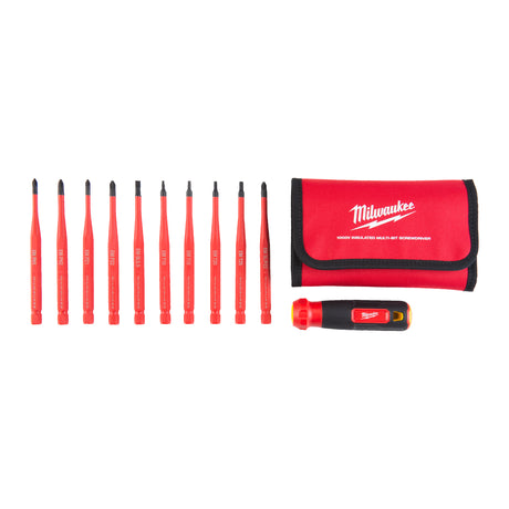 Milwaukee Multi-Bit Schrauberdreher 4 in 1, VDE geprüft inkl. 4 isolierten Bits TX – Produktbild 1