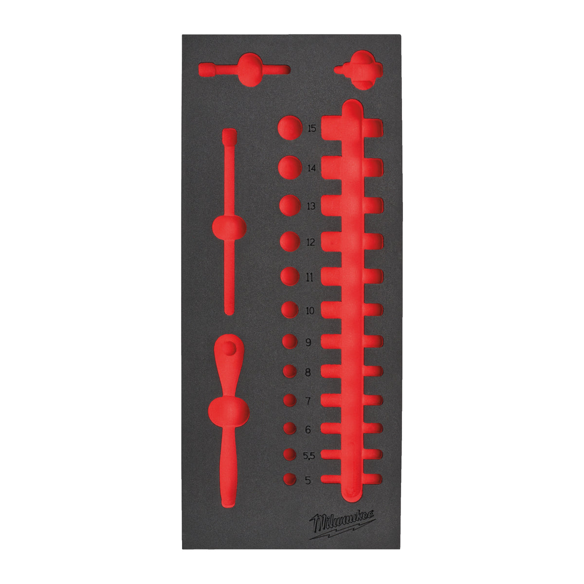 Milwaukee Ersatz-Einlage 1/3 für 1/4" Ratsche und Steckschlüsseleinsätze, für Werkstattwagen 78 cm - 4932493662
