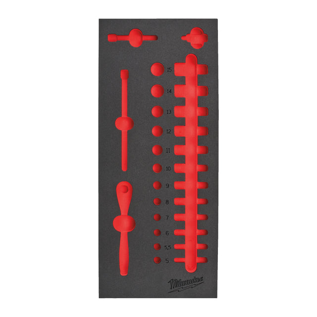 Milwaukee Ersatz-Einlage 1/3 für 1/4" Ratsche und Steckschlüsseleinsätze, für Werkstattwagen 78 cm - 4932493662