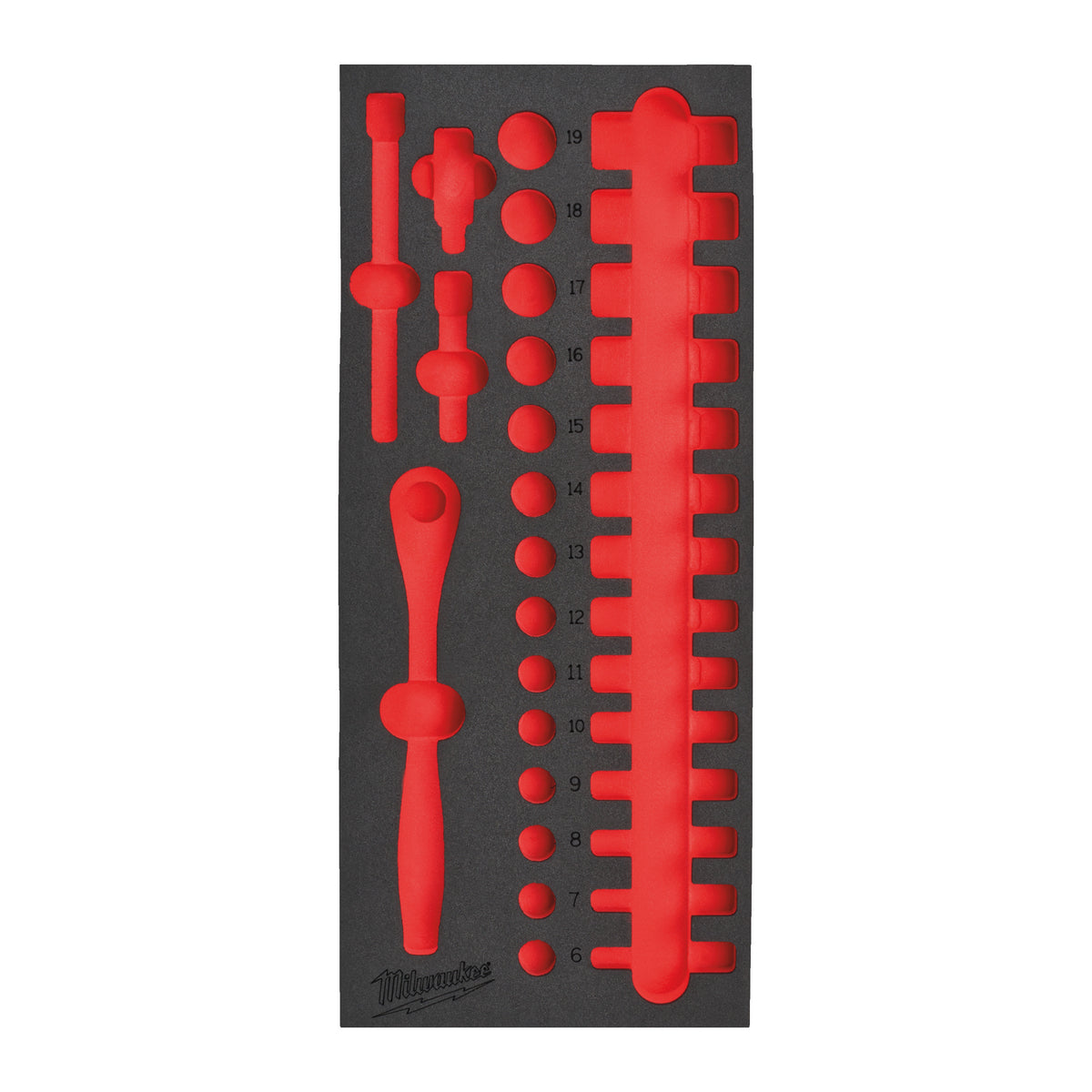 Milwaukee Ersatz-Einlage 1/3 für 3/8" Ratsche und Steckschlüsseleinsätze, für Werkstattwagen 78 cm - 4932493663