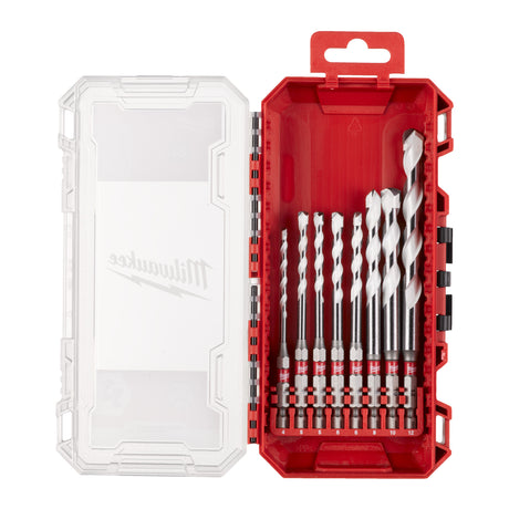 Milwaukee SHOCKWAVE Multi-Material Bohrer 1/4" Hex Set 8-teilig – 4/5/5/6/6/8/10/12 mm – Produktbild 1