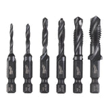 Milwaukee SHOCKWAVE Kombi-Gewindebohrer 1/4" Hex Set – 6-teilig Set – Produktbild 2