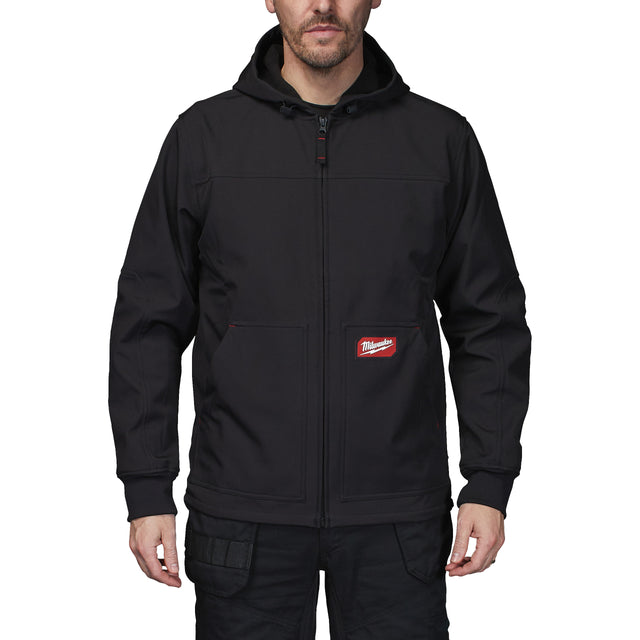Milwaukee FREEFLEX Softshell Kapuzen-Jacke – Schwarz