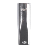Milwaukee Steckschlüsseleinsatz 1/2" 12-kant, lang – 20 mm