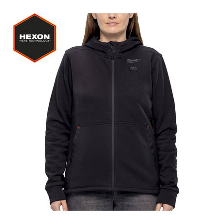 Milwaukee M12 Akku-Heiz-Kapuzenpullover Damen – Schwarz