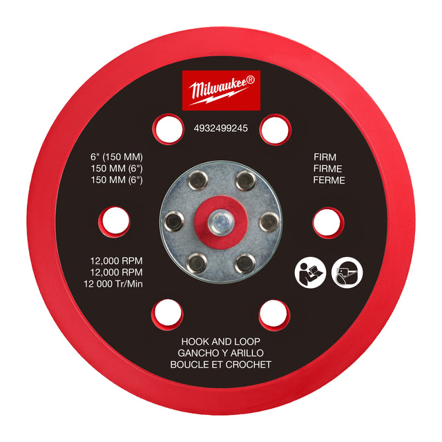 Milwaukee FROSBPHH150 Schleifteller für M12 FUEL 150 mm Exzenterschleifer - hart und mit Klettverschluss – Produktbild 1